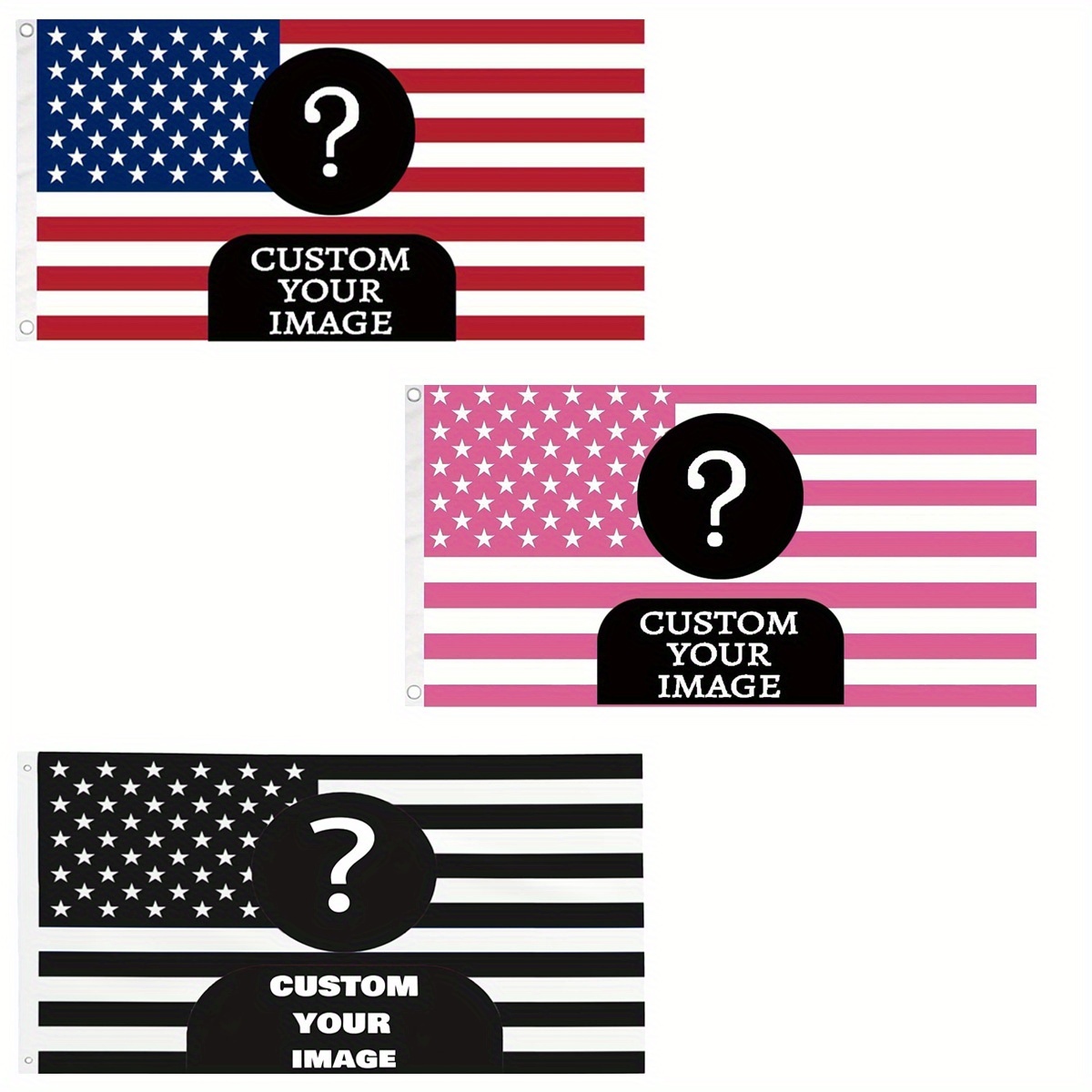 Home Decor Outside - 1pc Custom Classic Pink/Black American Flag,