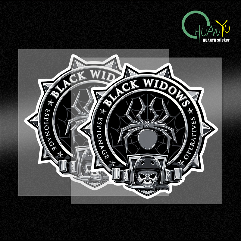 Home Decor Center - Black Widows Wallstickers Skull Punk Style
