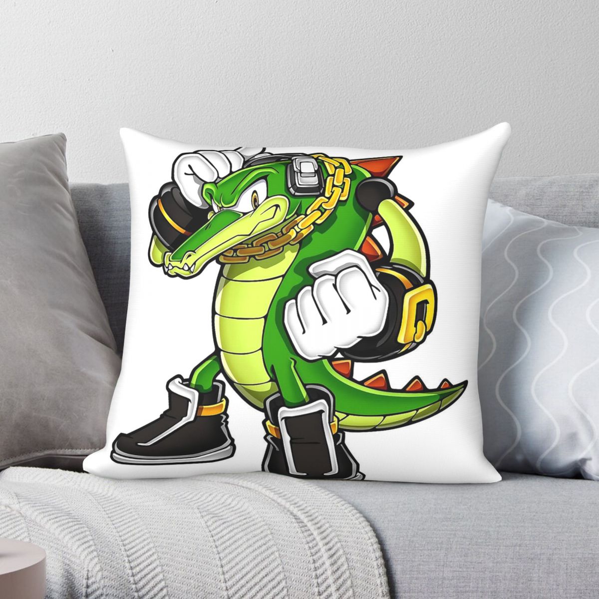 Home Decor Vector - Vector The Crocodile Square Pillowcase Polyester
