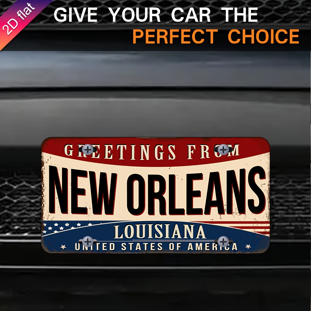 Home Decor New Orleans - Aluminum License Plate Wall Decor -