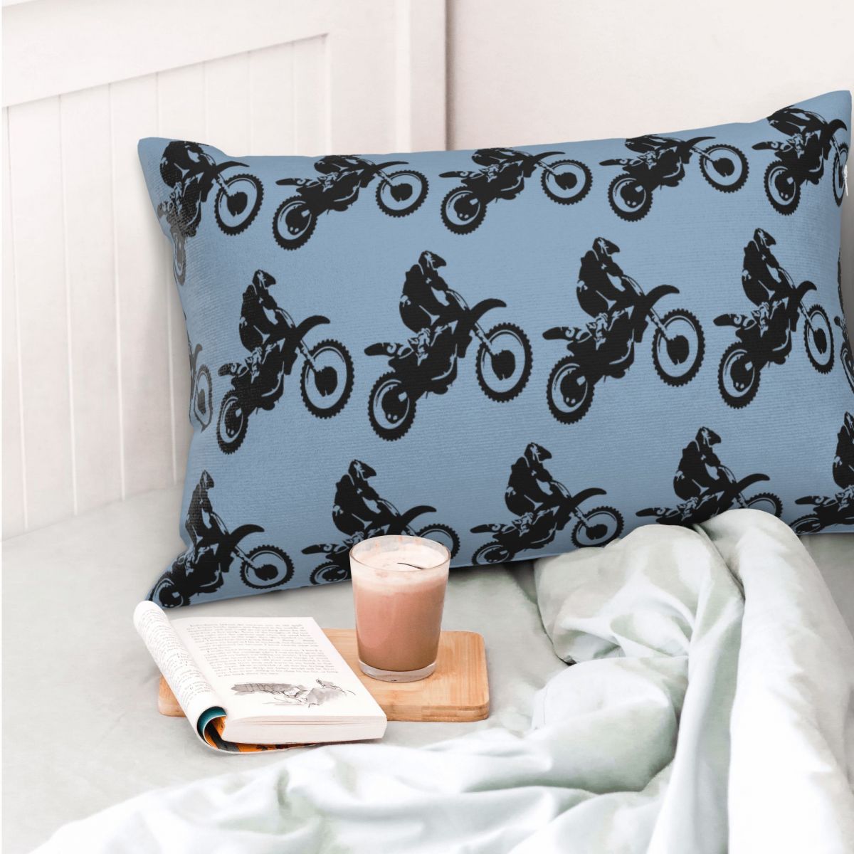 Home Decor Vector - Moto X Dirt Bike Monotone Vector
