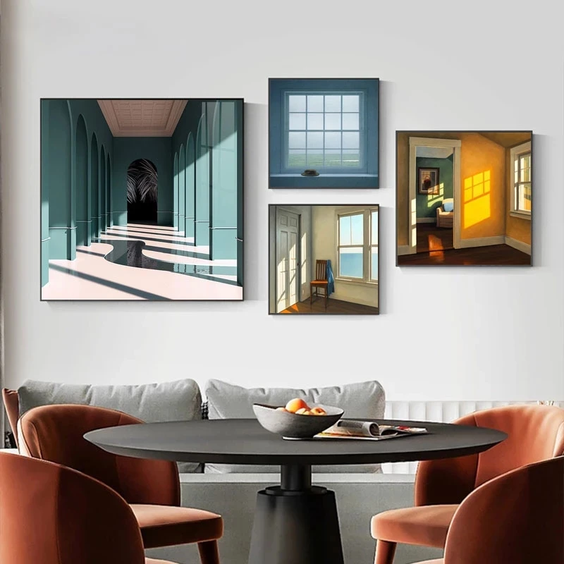 Home Decor Outside - Nordic Window Outside Landscape Canvas Painting