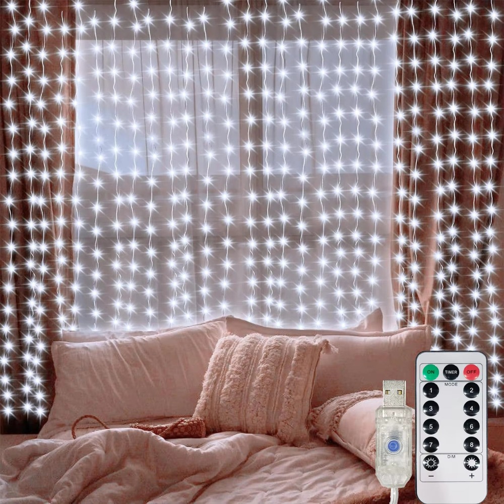 String Curtain Light - LED Curtain String Lights Garland USB
