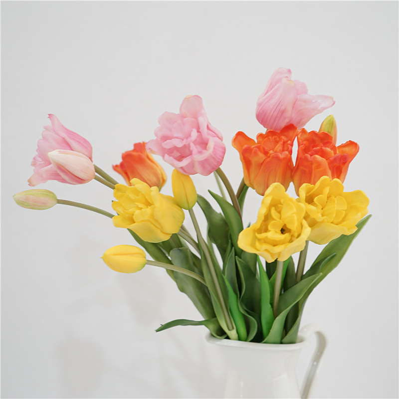 Home Decor Tulip - 3PCS 5Head Artificial Latex Tulip Bouquet