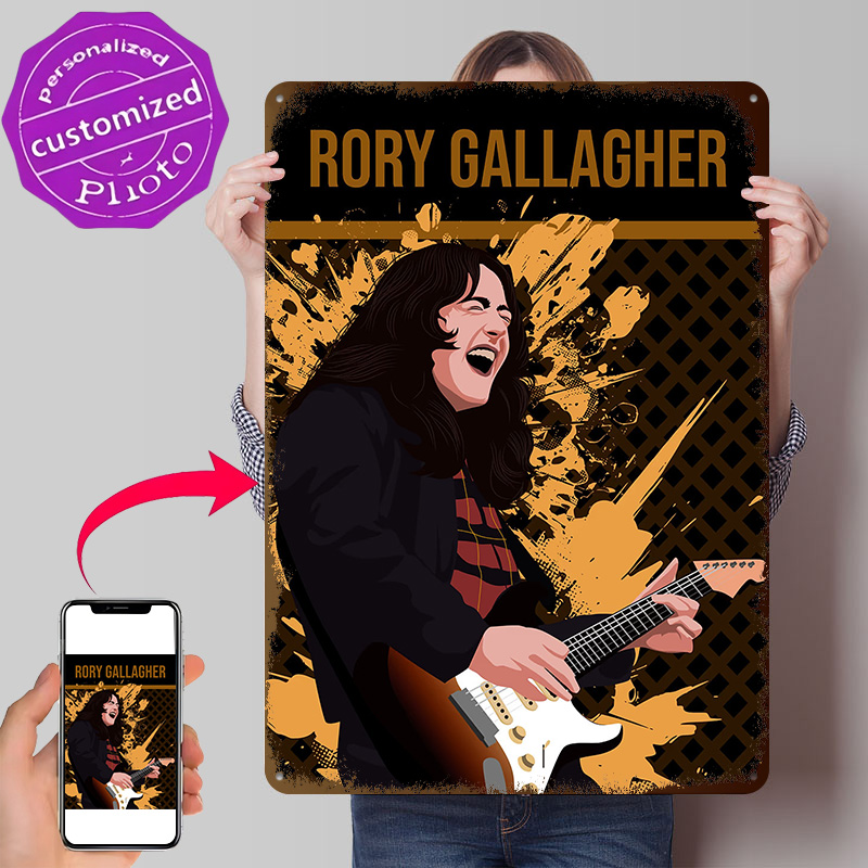 Home Decor Vector - Rory Gallagher Vector Art Illustration Metal