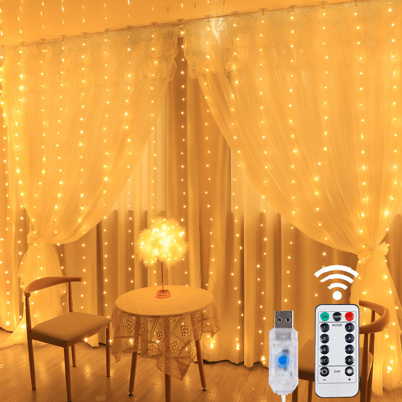 String Curtain Light - USB LED Curtain String Light Christmas