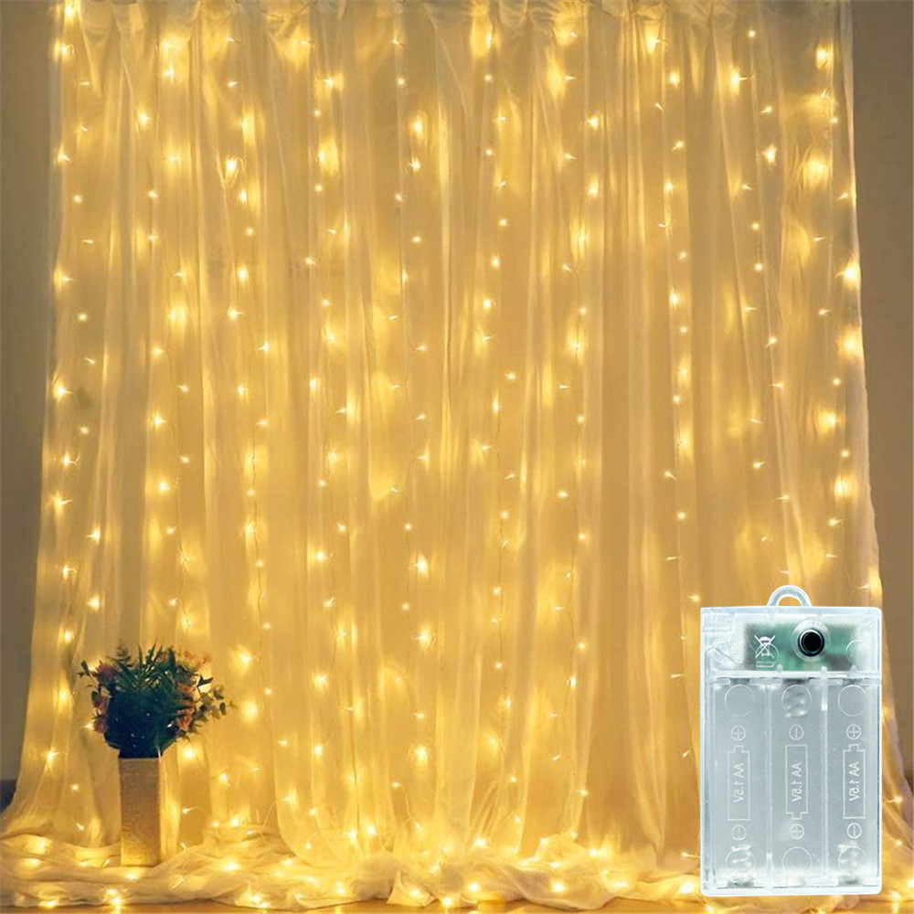 String Curtain Light - Battery Power LED Curtain Fairy Light
