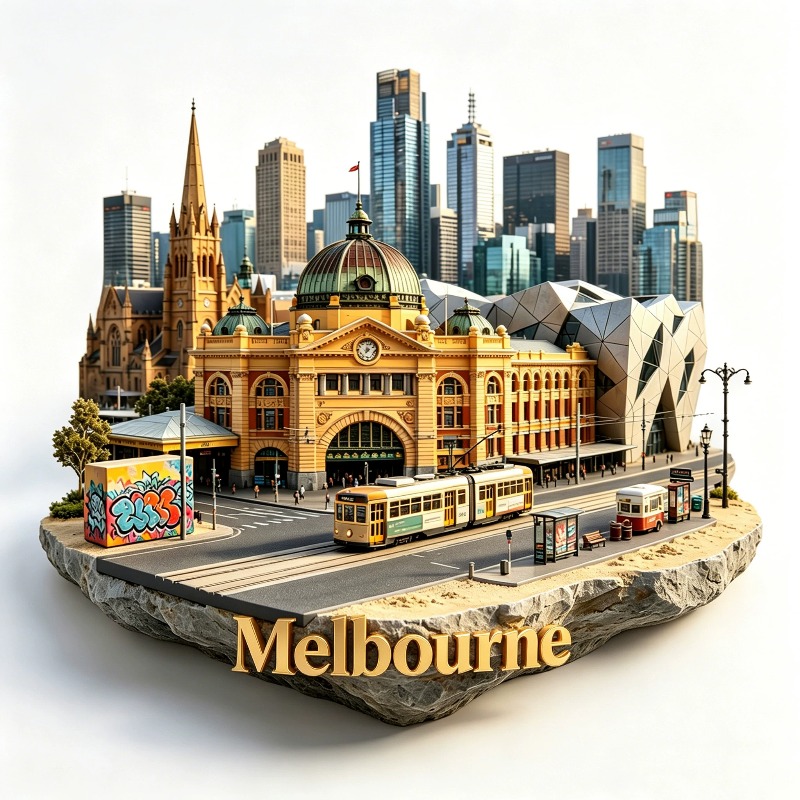 Australia Melbourne Fridge Sti - Home Decor Malaysia 评论和价格