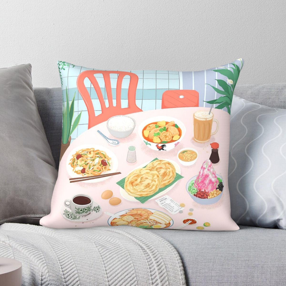 Kopitiam Food Malaysia Pillowc - Home Decor Malaysia 评论和价格