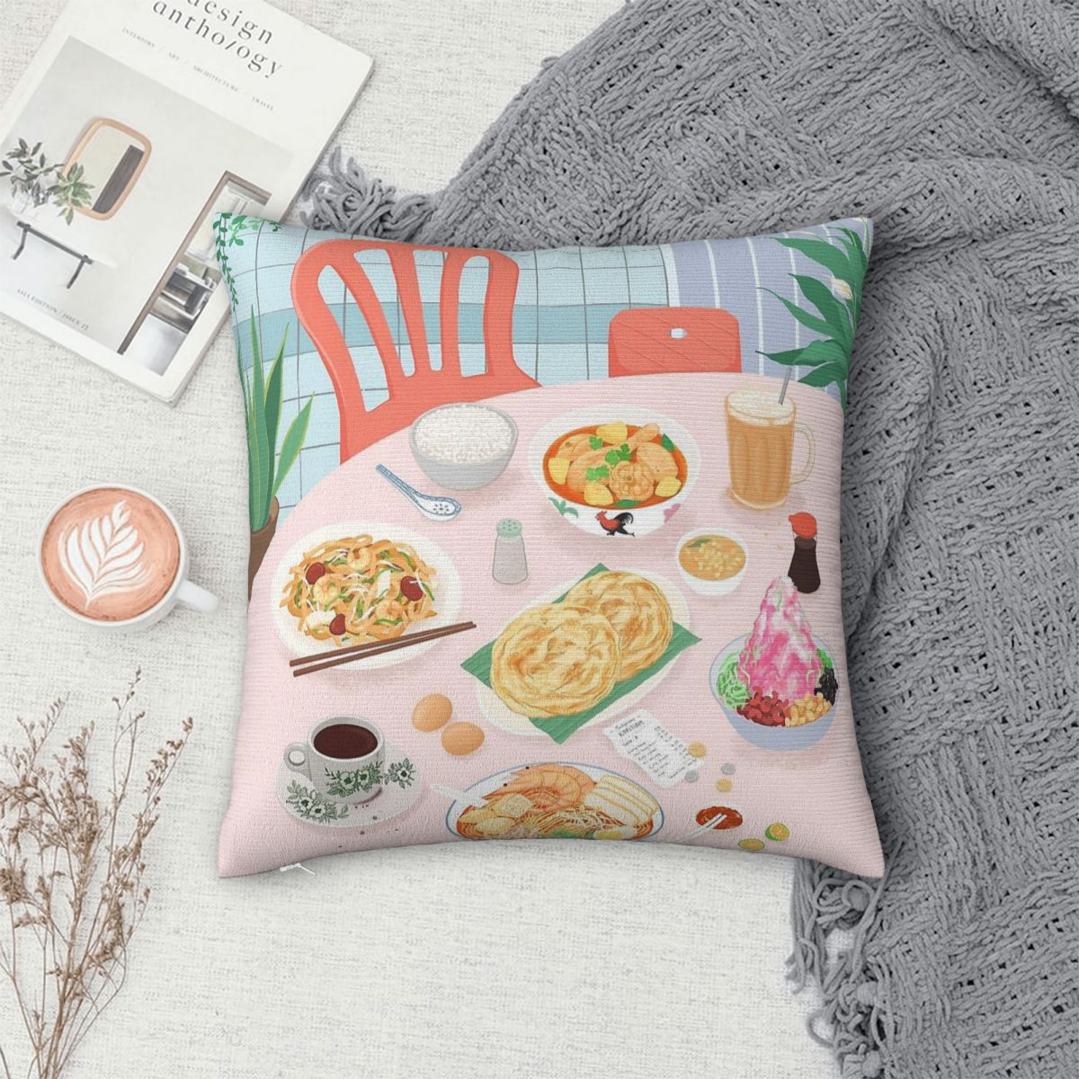 Kopitiam Food Malaysia Pillowc - Home Decor Malaysia 评论和价格