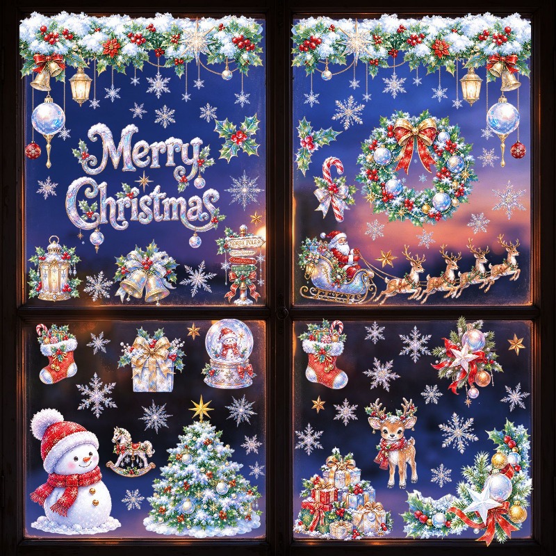 9 Sheets Christmas Static Wind - X Home Decor 评论和价格
