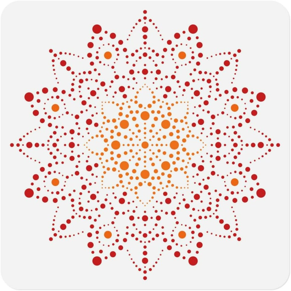 Dot Mandala Stencil Template 1 - X Home Decor 评论和价格