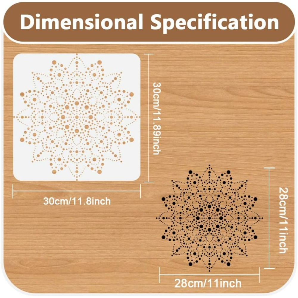 Dot Mandala Stencil Template 1 - X Home Decor 评论和价格