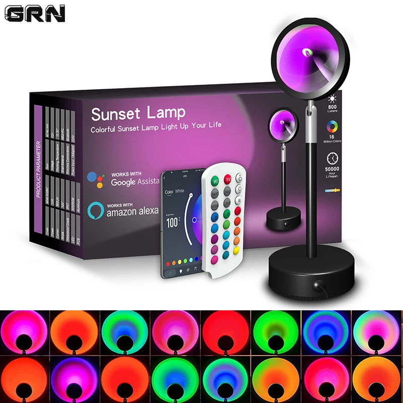 Smart LED Sunset Lamp Colorful - Home Decor Free App 评论和价格