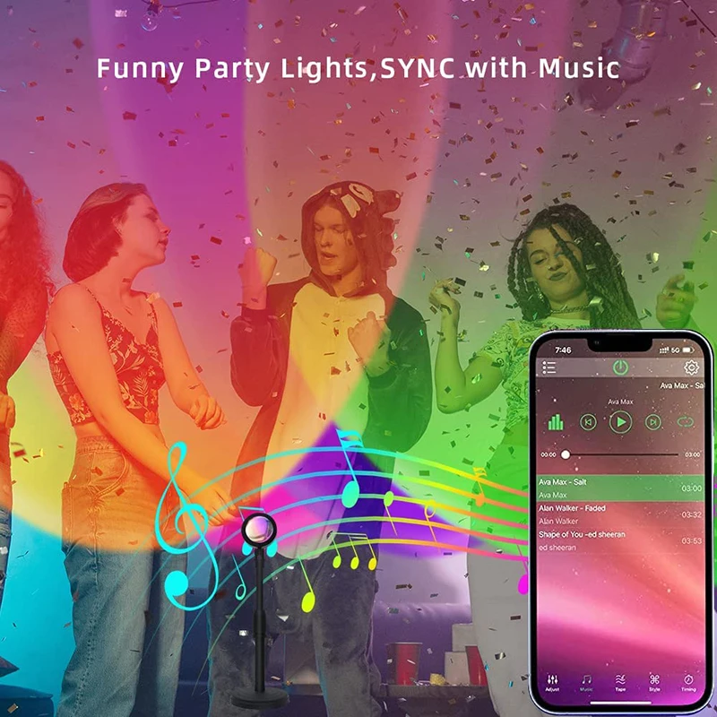 Smart LED Sunset Lamp Colorful - Home Decor Free App 评论和价格