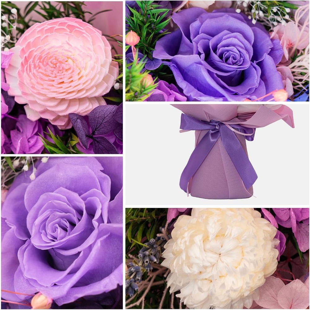 Romantic Preserved Rose Bouque - Home Decor Tulip 评论和价格
