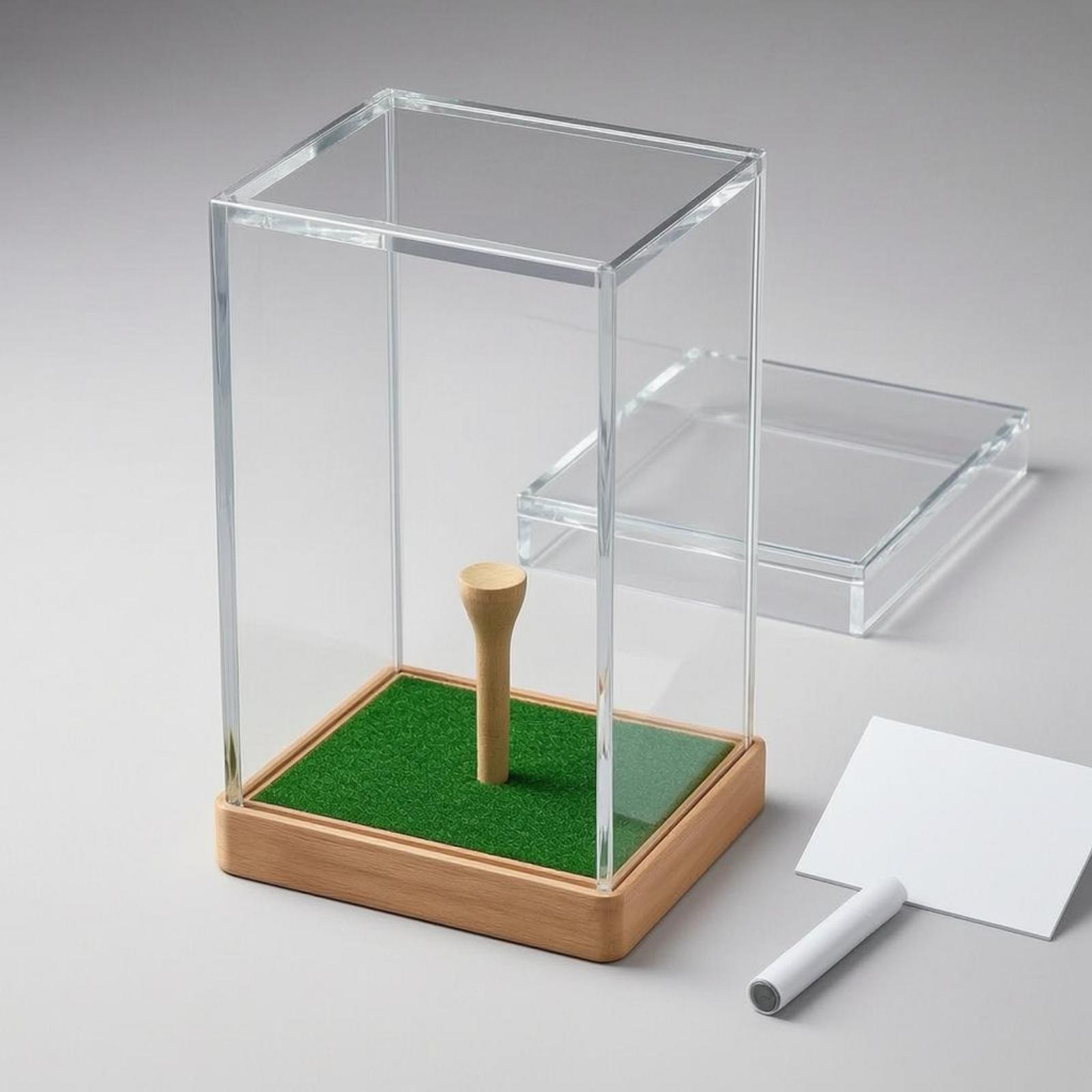 Golf Ball Case Acrylic Display - Home Decor Green 评论和价格