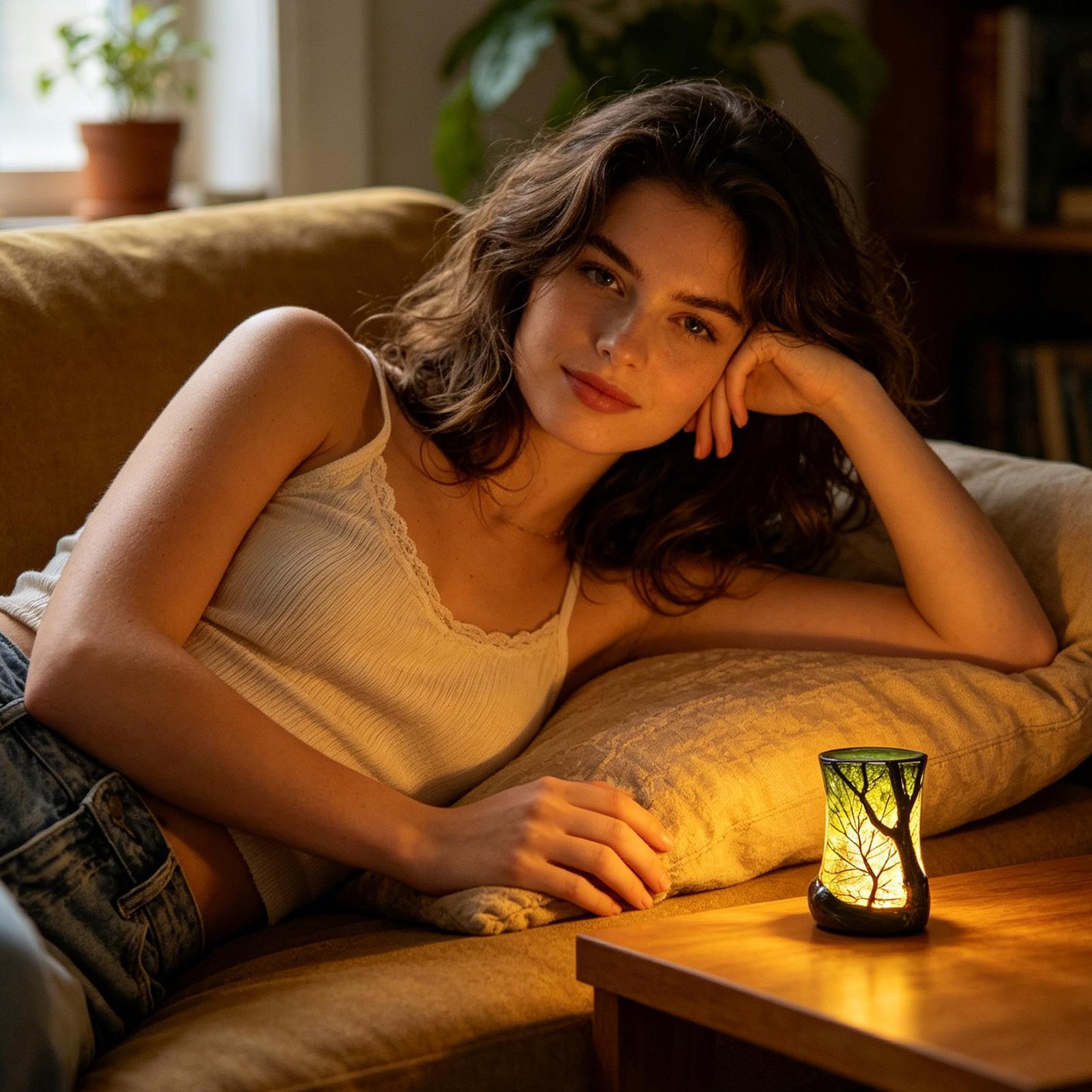 Bedside Table Lamp Forest Nigh - Home Decor Inspo 评论和价格