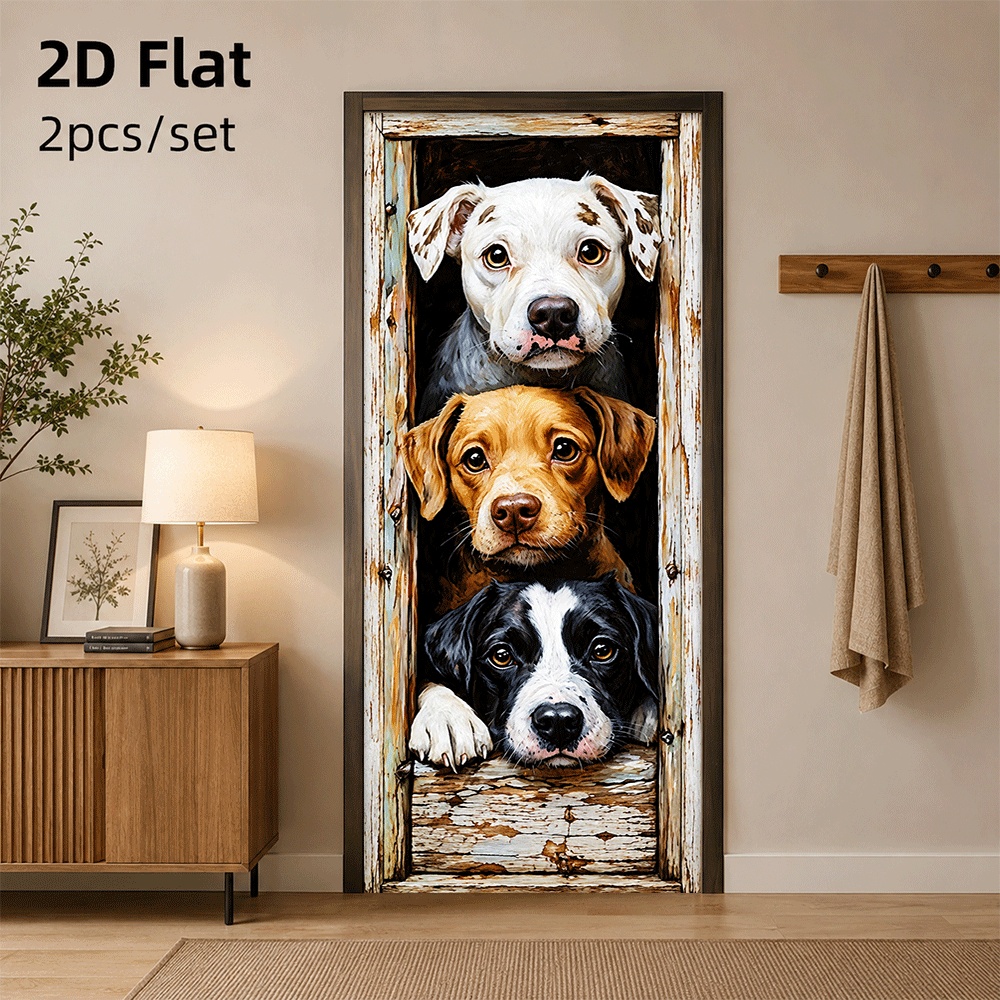 1 piece of three cute dog door - Home Decor Express 评论和价格