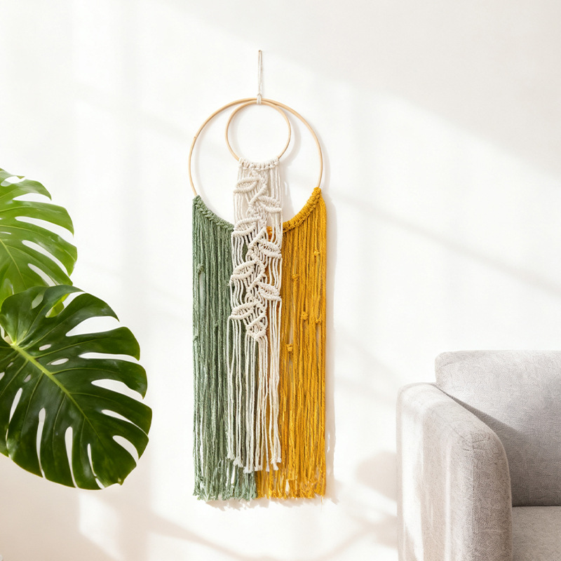 29x90cm Green Bohemian Handwov - Home Decor Green 评论和价格