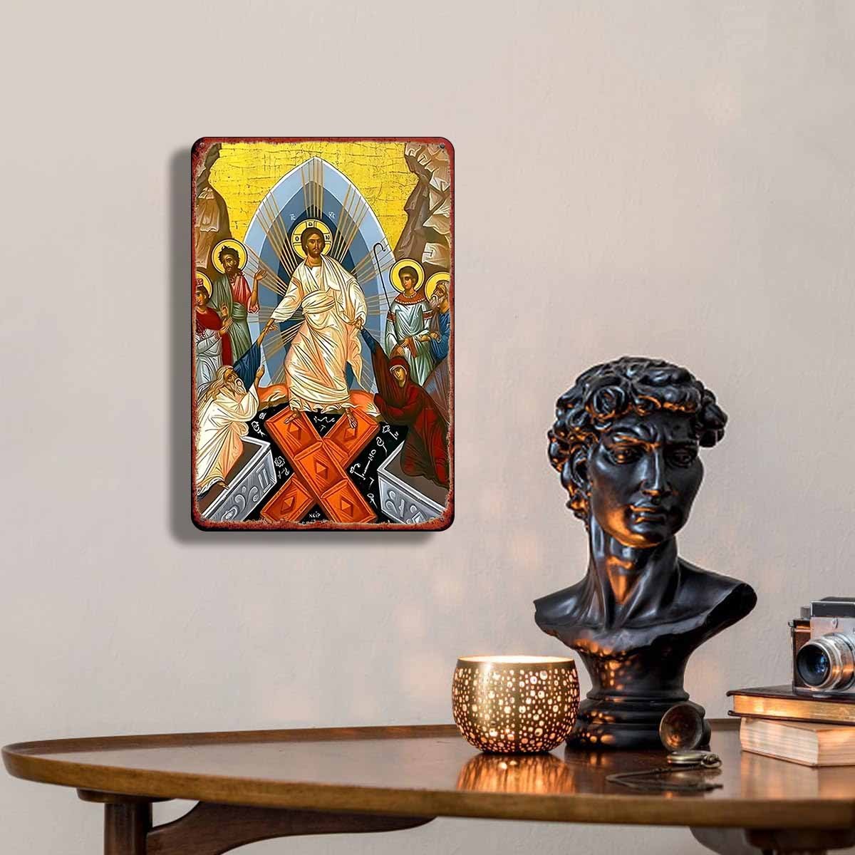 2D Vintage Metal Sign Easter A - Home Decor Outside 评论和价格