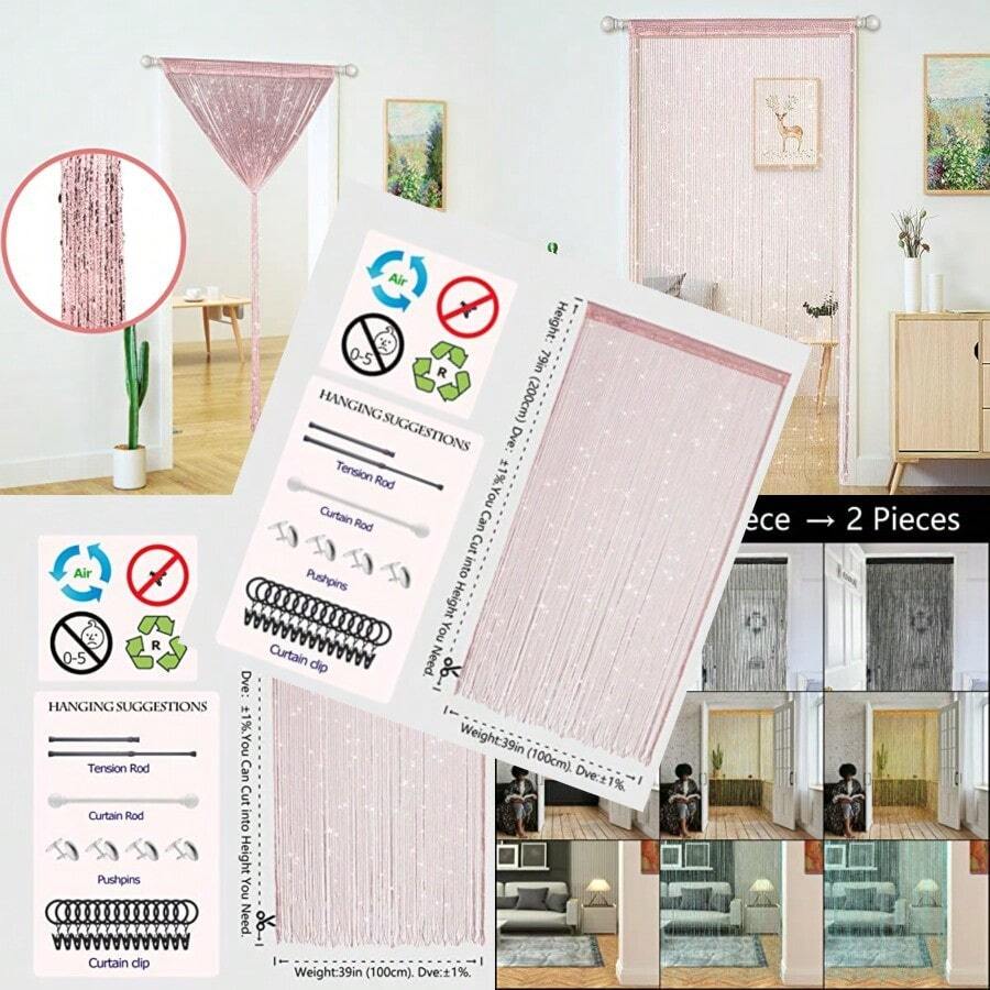 Glitter Beaded String Curtain  - String Curtain Light 评论和价格