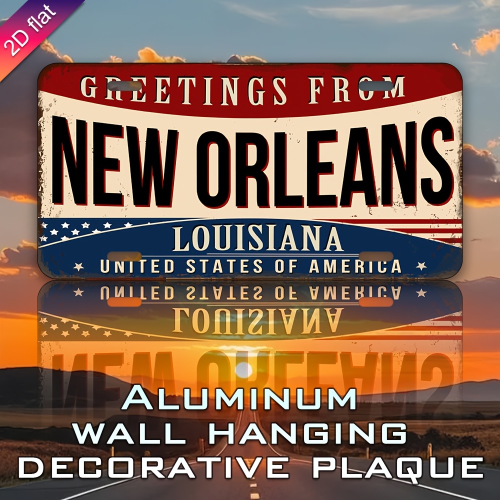 Aluminum License Plate Wall De - Home Decor New Orleans 评论和价格