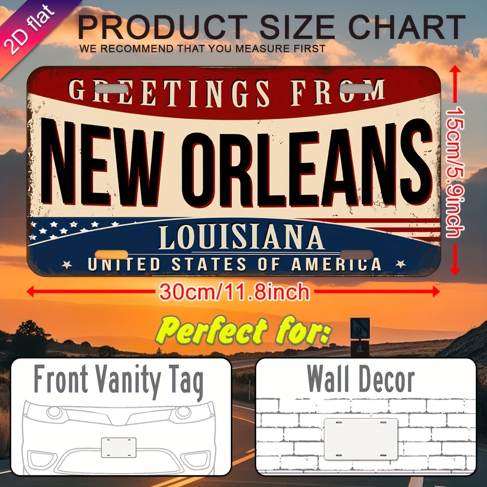Aluminum License Plate Wall De - Home Decor New Orleans 评论和价格
