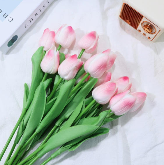 5 pcs Artificial Tulip Flowers - Home Decor Tulip 评论和价格