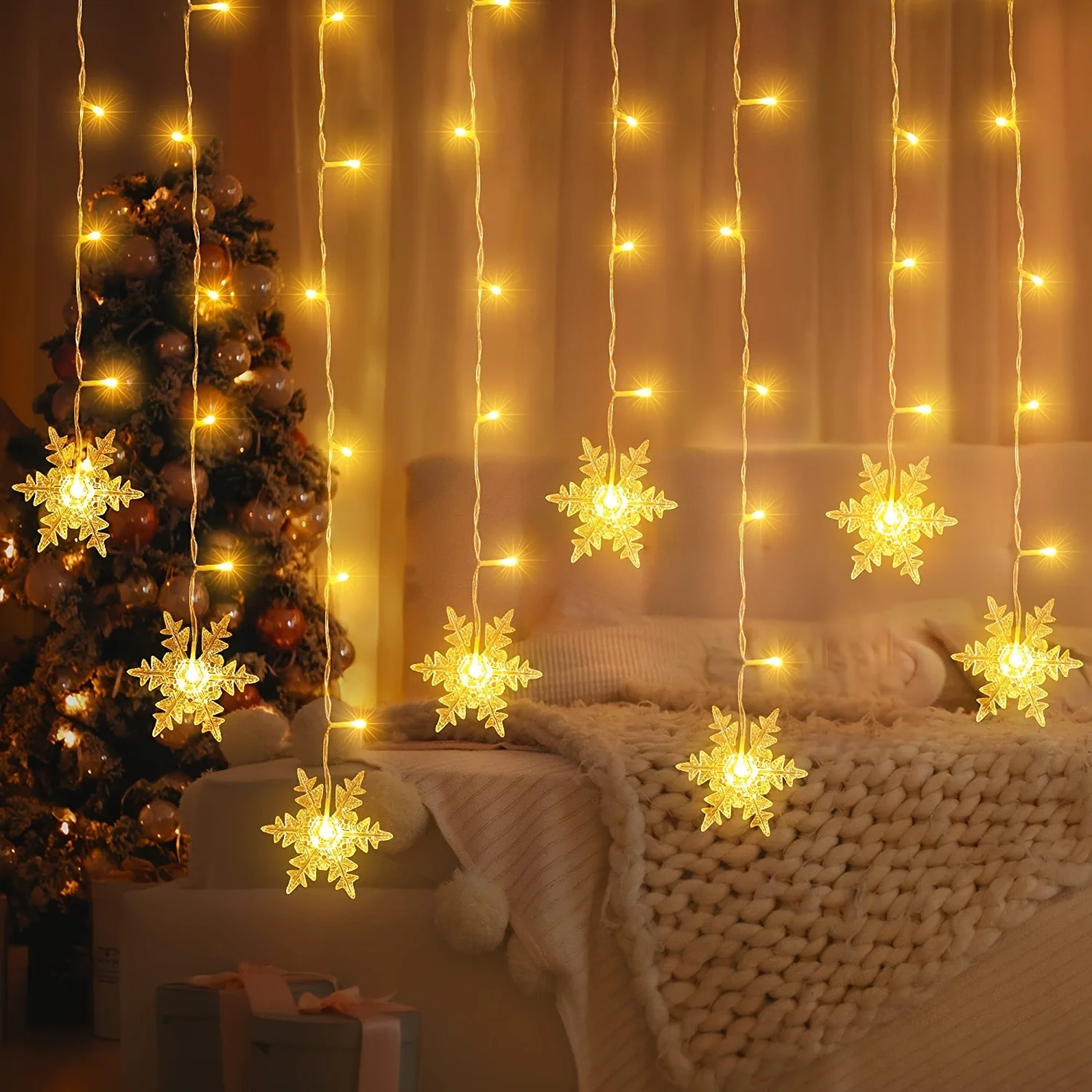 4M 96Led Christmas Home Decor  - String Curtain Light 评论和价格