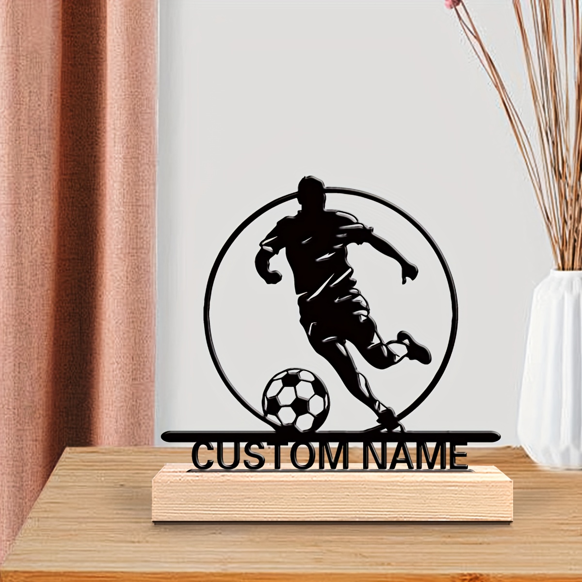 Custom Soccer Player Metal Sta - Home Decor Inspo 评论和价格