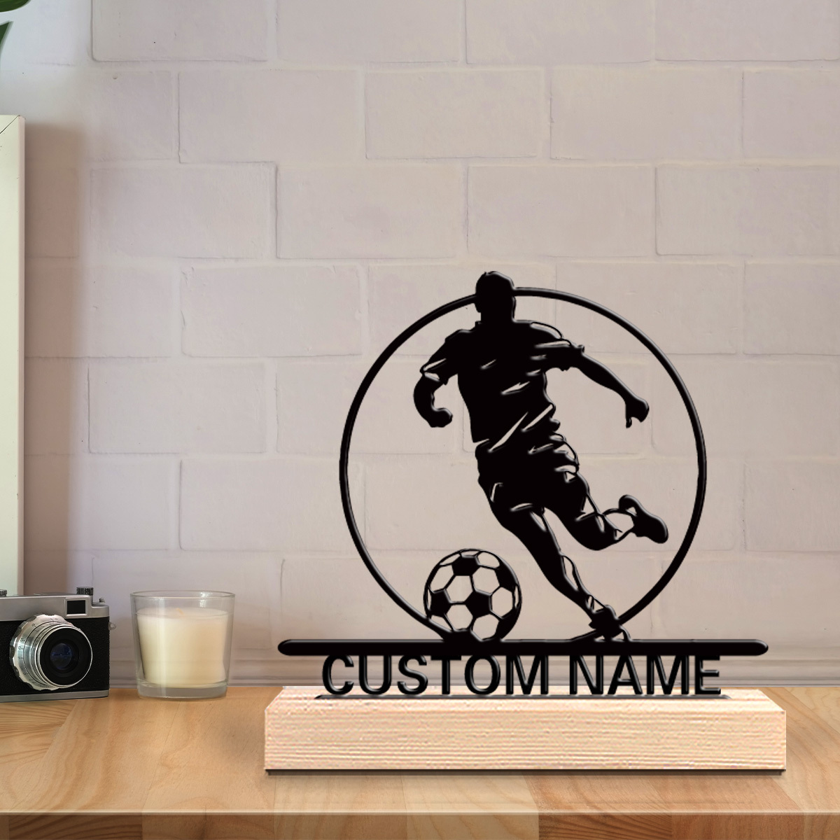 Custom Soccer Player Metal Sta - Home Decor Inspo 评论和价格