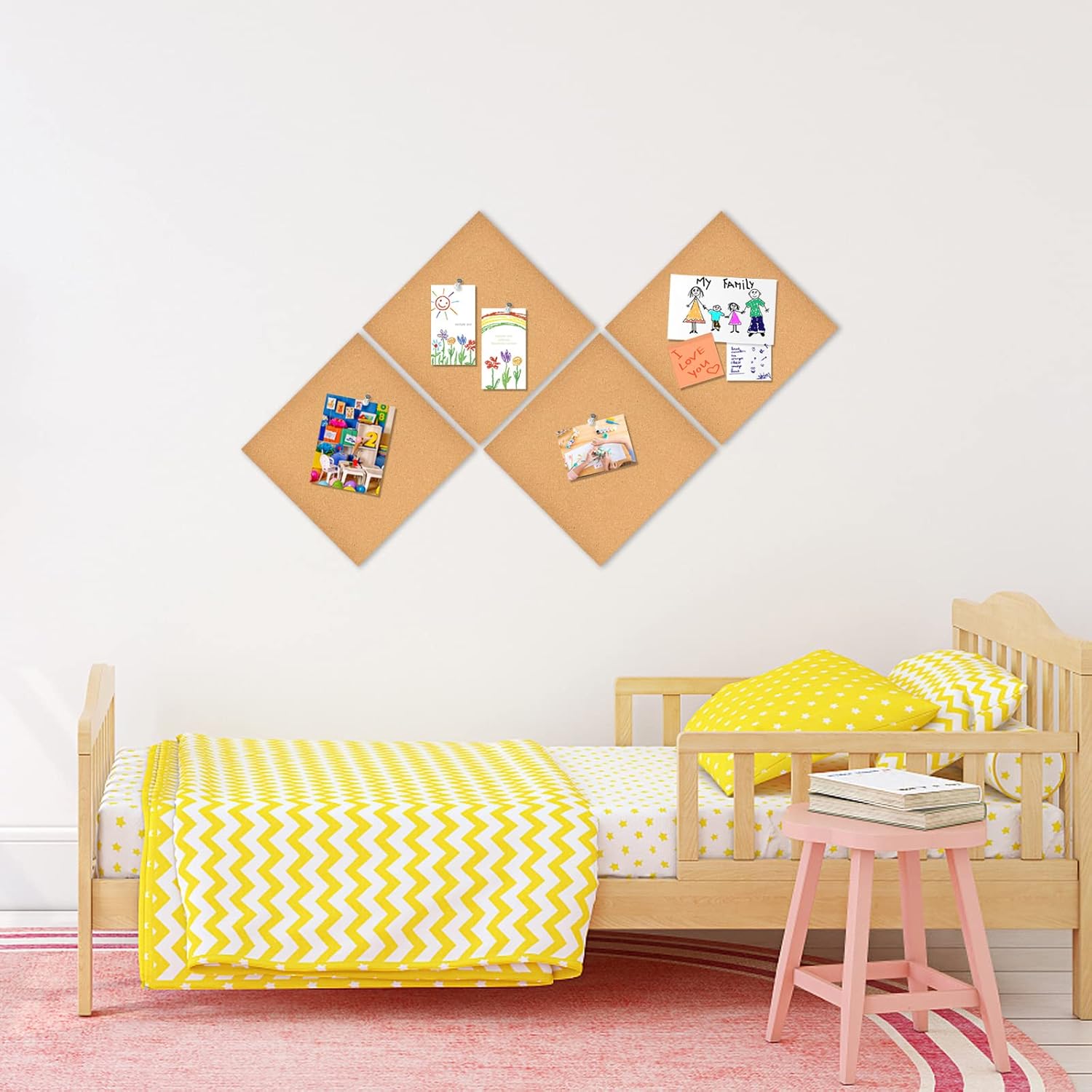 2/4/6 Pieces of Square Cork Bo - X Home Decor 评论和价格
