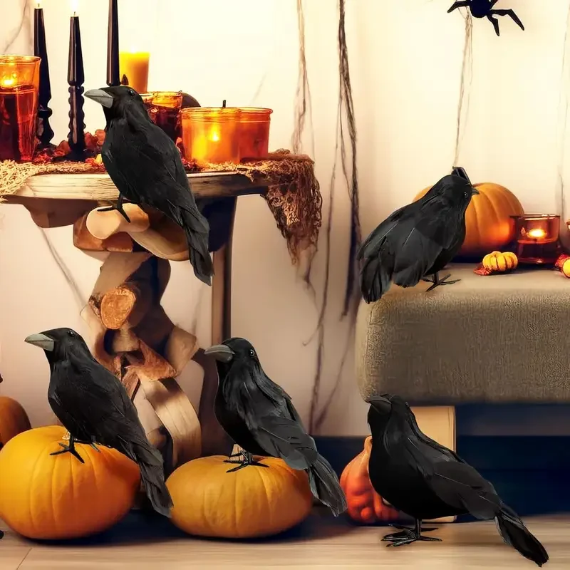 1PC Black Crow Halloween Decor - Home Decor Inspo 评论和价格