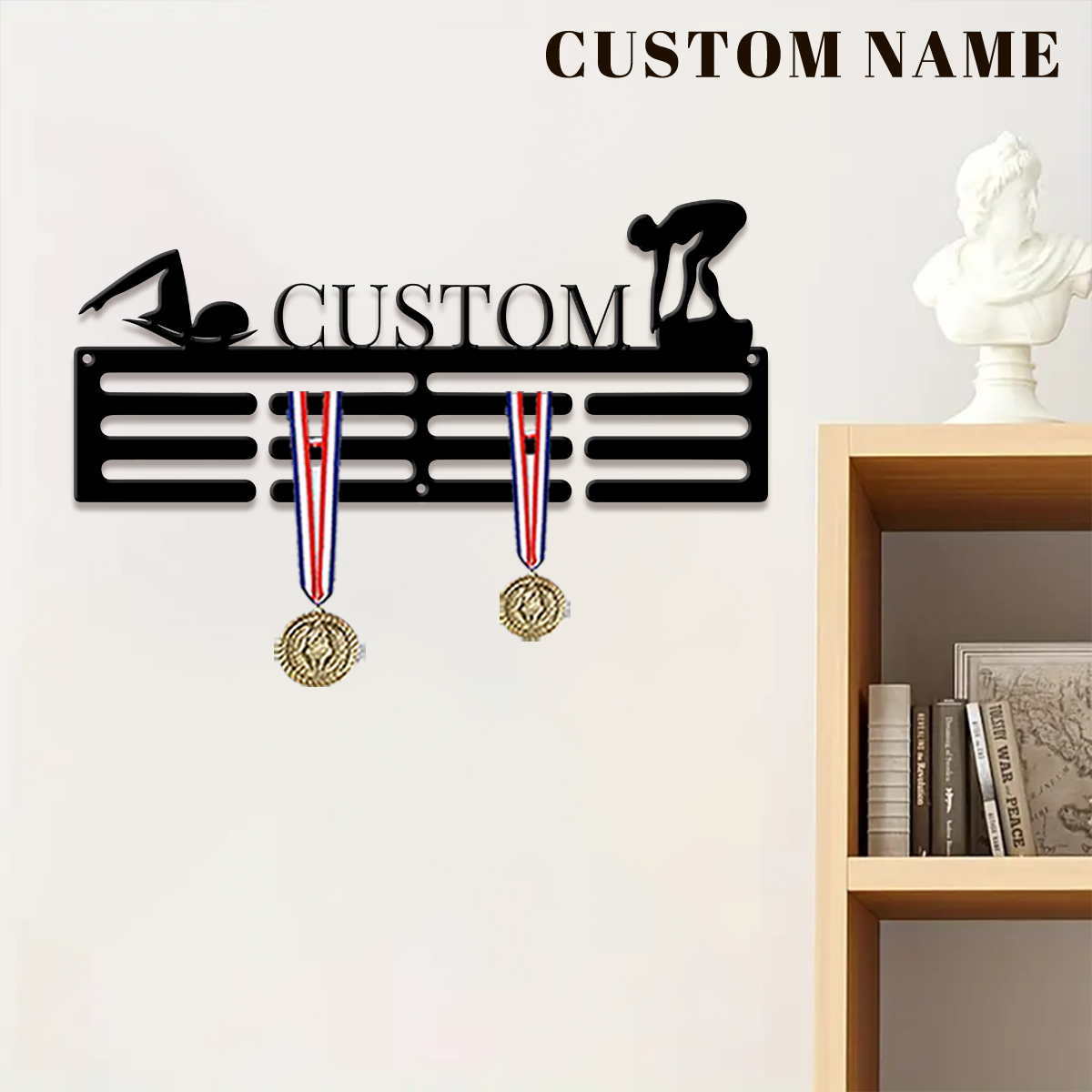1pc Custom Swimming Metal Meda - Home Decor Inspo 评论和价格