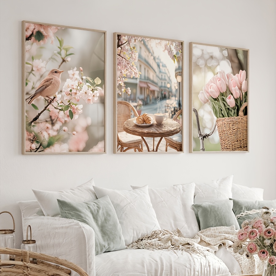 3pcs/set Romantic Paris Street - Home Decor Tulip 评论和价格
