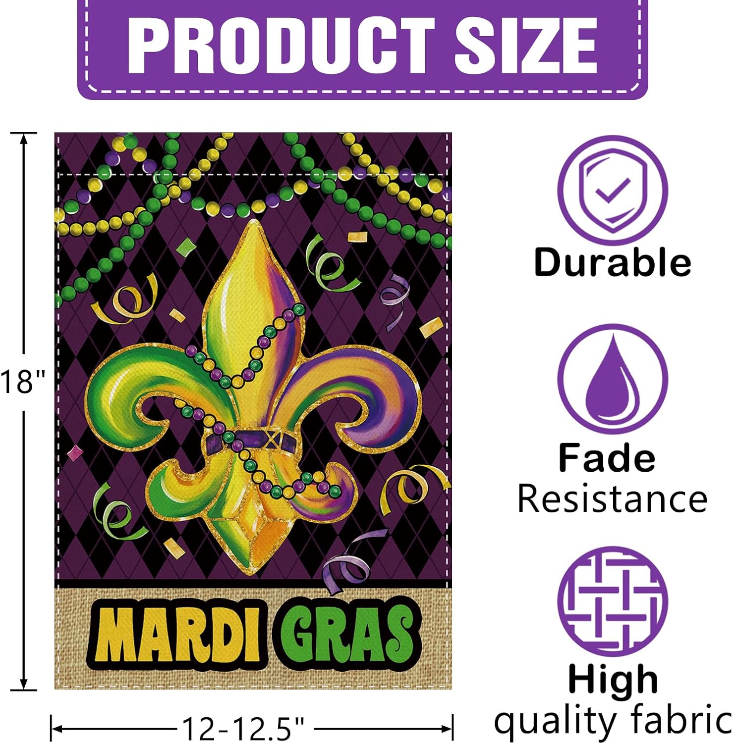 Dyrenson Mardi Gras Fleur De L - Home Decor New Orleans 评论和价格
