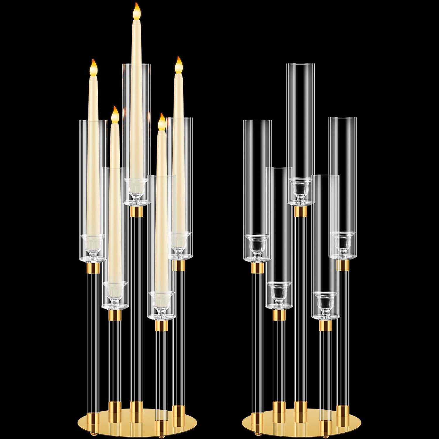 5-Arm Acrylic Candlesticks Tra - Home Decor Center 评论和价格