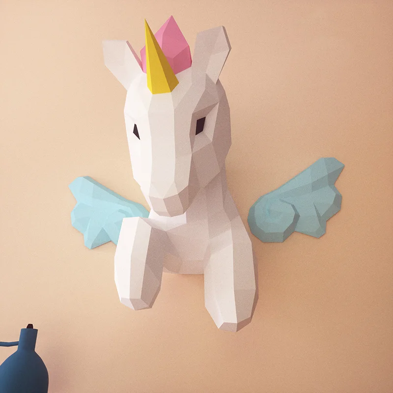 Rainbow Unicorn Animal Wall De - Home Decor Center 评论和价格
