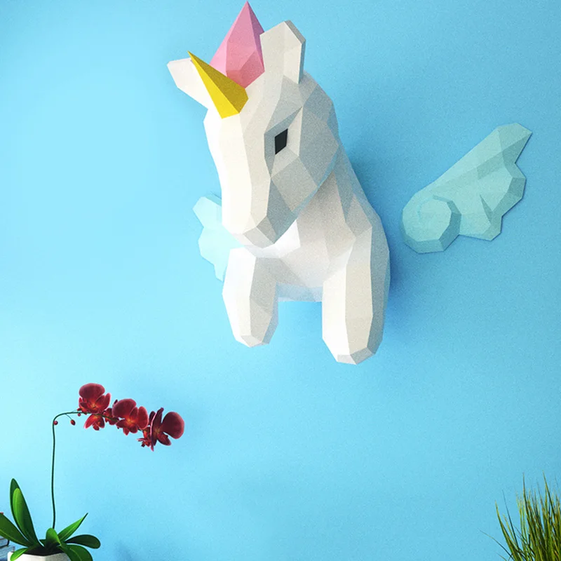 Rainbow Unicorn Animal Wall De - Home Decor Center 评论和价格