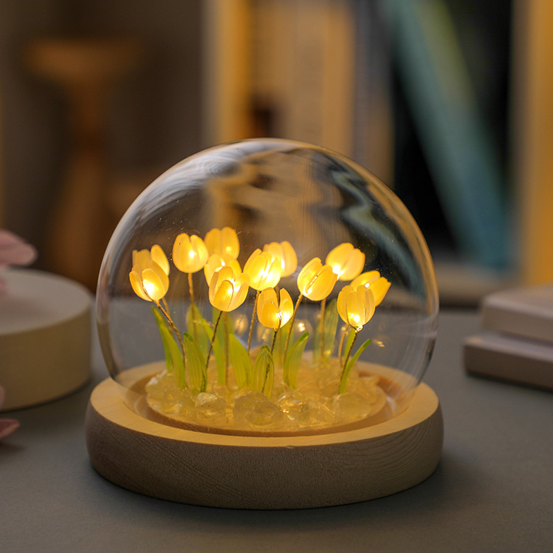 Handmade Tulip Night Lght Hand - Home Decor Tulip 评论和价格
