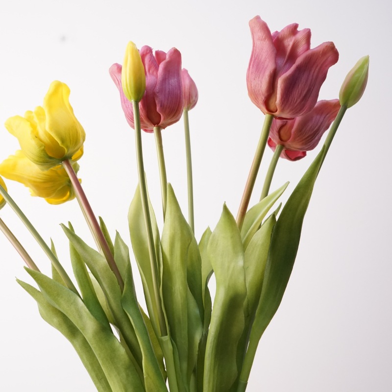 3PCS 5Head Artificial Latex Tu - Home Decor Tulip 评论和价格