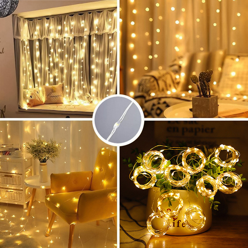 USB LED Curtain String Light C - String Curtain Light 评论和价格