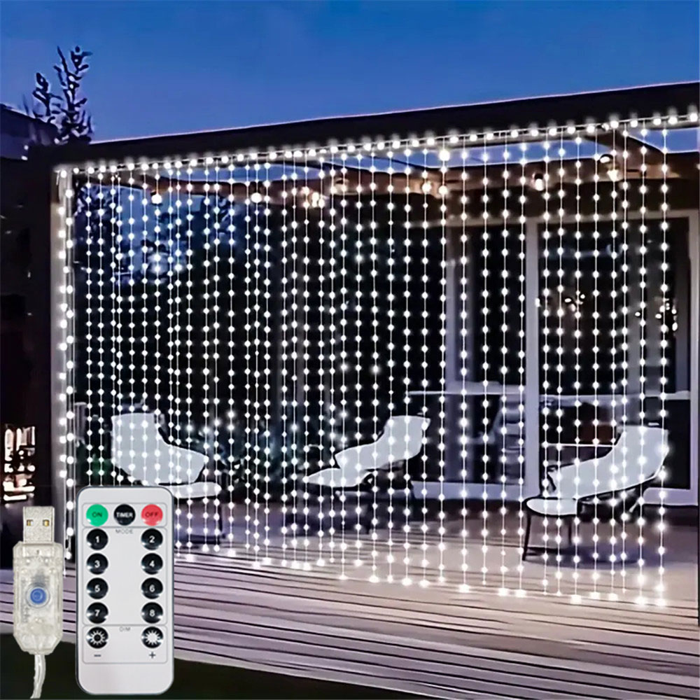 3/6M USB LED Curtain 8Modes Re - String Curtain Light 评论和价格