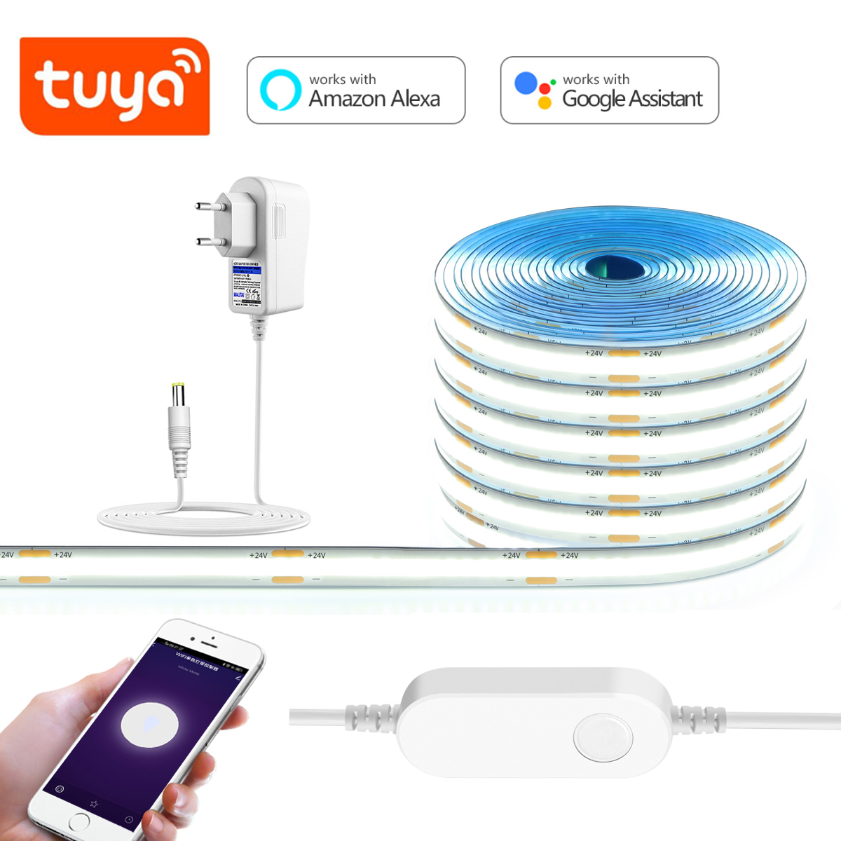 3M 5M 10M 24V COB LED Strip Li - Home Decor Free App 评论和价格