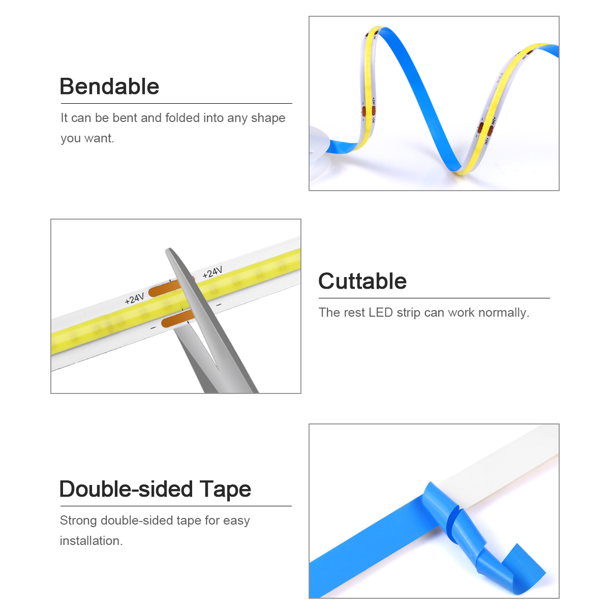 3M 5M 10M 24V COB LED Strip Li - Home Decor Free App 评论和价格