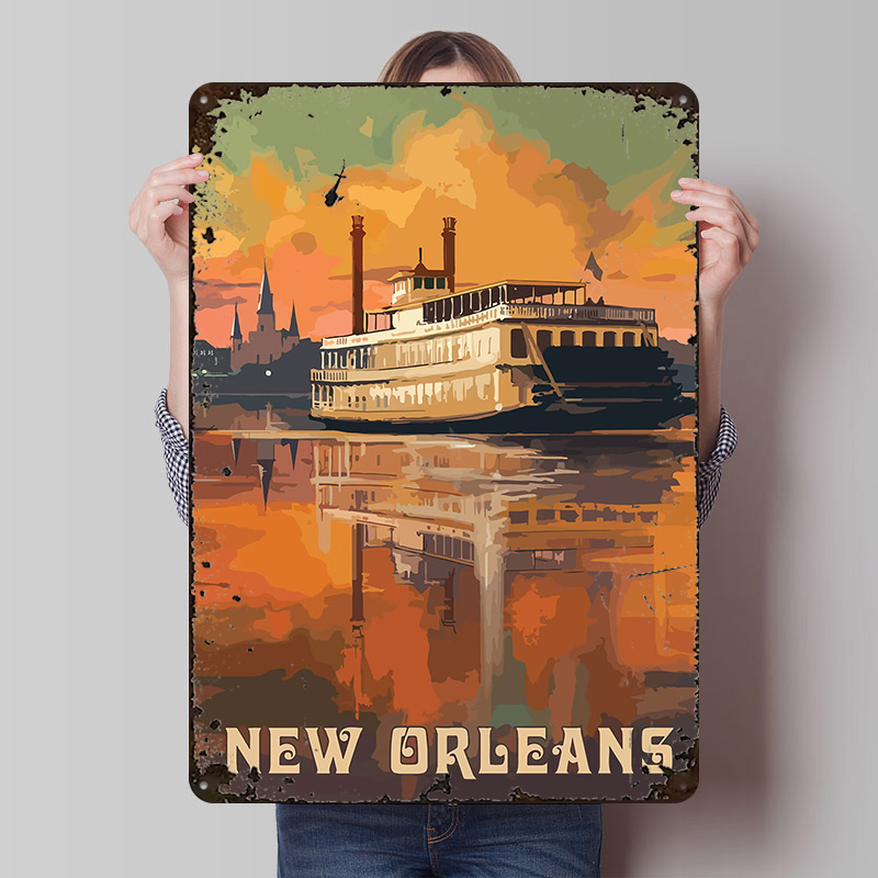 Travel to New Orleans Printed  - Home Decor New Orleans 评论和价格