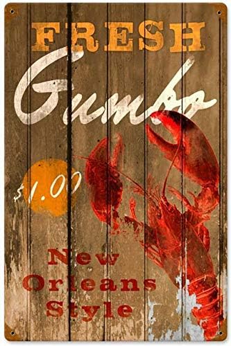Tin Sign Vintage Chic Art Deco - Home Decor New Orleans 评论和价格