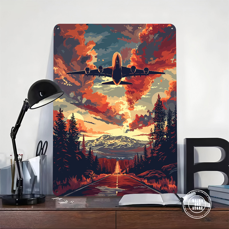 A380 Plane Sky Vector Art Meta - Home Decor Vector 评论和价格
