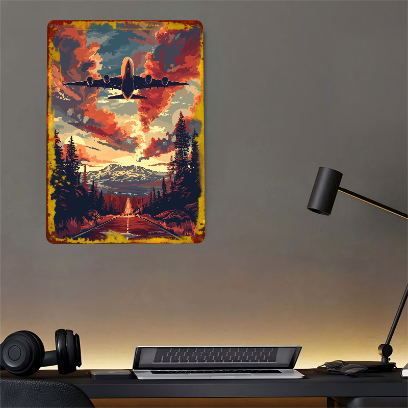 A380 Plane Sky Vector Art Meta - Home Decor Vector 评论和价格